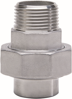 gebog316 Edelstahl-Gewindefitting 343 - Verschr. konisch 1/4", Schweißende