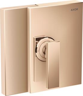 hansgrohe Fertigmontageset Axor Edge UP-Brause-EHM, polished red gold