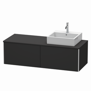 DU WTU XSquare, 2 Ausz, wandh, Becken re 400x1400x548mm, gra. superm. ES Nussb li