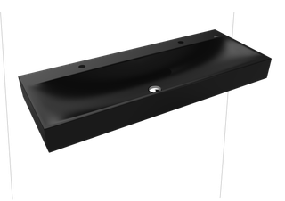 Kaldewei Wand-Waschtisch SILENIO 3046 120x40cm, o. ÜL/HL, re, P-E, C grey 90