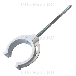HAAS Wandhalterung DN 40, weiß, für Siphonrohr