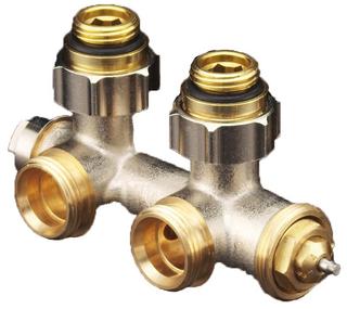 FORMAT Therm Anschlussarm. Multiblock T für Heizkörper mit 1/2" IG, Eck
