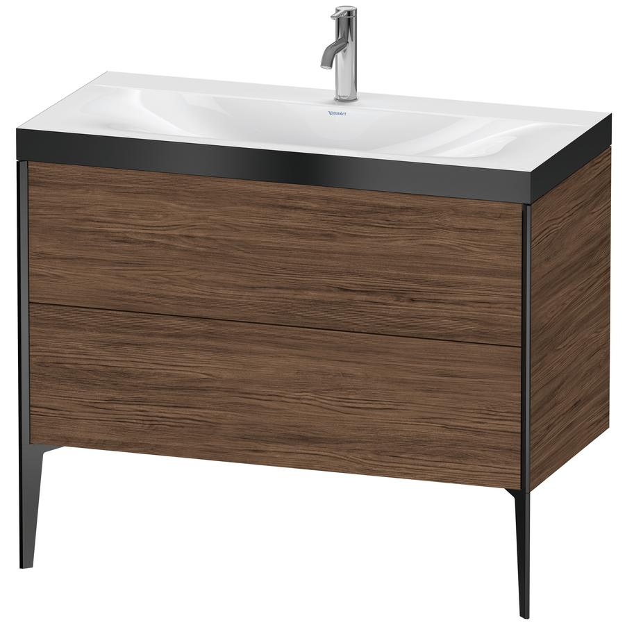 Artikelbild 1 des Artikels „Duravit WT-Unterschrank c-bonded XViu 100x48cm, 2 AZ, 1 HL, s m, R P, N dkl. Rahmen P | nussbaum dunkel“