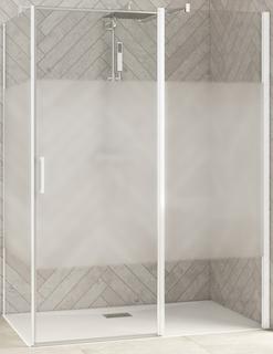 Kinedo Smart Design Pxxl 110 Schwenktür tg P weiß Dekorglas Cosmos Solo P PF AP