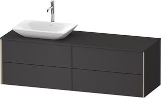 DU Konsolen-WTU wh. XViu 1600x509x550mm 4SK, TA links, gra. superm, ES Nussb re