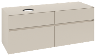 V&B Waschtischunterschrank Collaro 140x54,8x50cm, WT links, cashmere grey