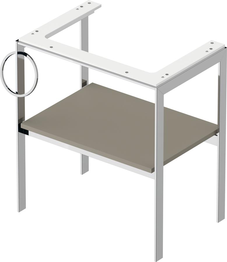 Artikelbild 2 des Artikels „Duravit Waschtisch-Konsole White Tulip 68,4x45cm, Me, bo, HTH l, st-g s-matt Handtuchhalter links | Steingrau Seidenmatt“