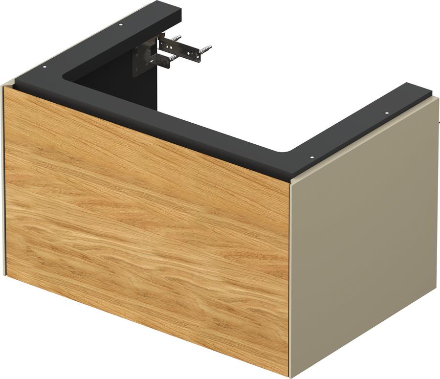 Artikelbild 2 des Artikels „Duravit WT-Unterschrank White Tulip 68,4x45,8cm, E N m/tau g, 1 Ausz., wandh 68,4 x 45,8 cm | Eiche natur massiv/taupe Hochglanz“