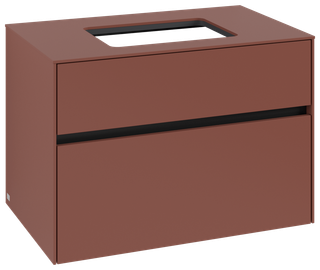 V&B Waschtischunterschrank Collaro 80x54,8x50cm, WT mi, LED 5,7 W, wine red