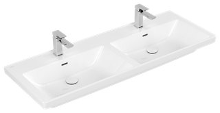 V&B Schrank-Doppelwaschtisch Subway 3.0 130x47,5cm, ek, m je 1 HL/mit ÜL, we. C+