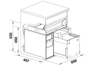 BLANCO Multi Frame II 60 P drink.soda, rechts, 1 Eimer