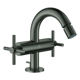 GROHE Bidet-Zweigriff-Armatur Atrio 1/2", m KrG, ZugsAblG, hd graph. geb.