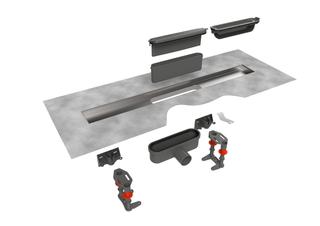 ESS Duschrinne Rohbauset M-1 Modulo Clean, 100cm,Sperrwasserhöhe 30mm