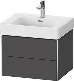 Duravit Waschtisch-Unterschrank XSquare 58,4x47x39,7cm, 2 La, gra m, k EinrSy