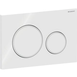 Geberit Betätigungsplatte Sigma20 Round Pl/T we., Rg. we. ma, f 2-Mengen-Spülung