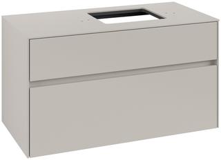 V&B Waschtischunterschrank Collaro 100x54,8x50cm, WT rechts, soft grey