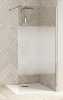 Kinedo Smart Design Solo 130 Cosmos Dekorglas Profil chrom waager. Strebe