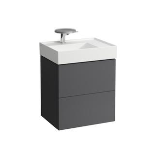 Laufen Waschtisch-Unterschrank KARTELL 58x60x45cm, 2 Schubladen, schiefergrau