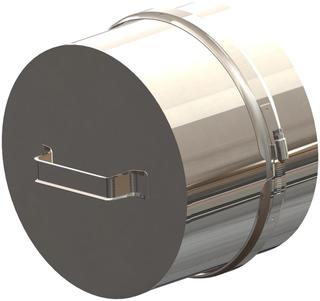 ATEC Enddeckel PolyTop DN 160/230, f Kask., PP, Edelstahl blank