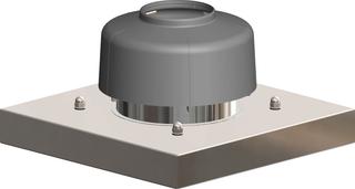 ATEC Abdeckplatte DN 100, 240x240mm, mit Mündungshaube