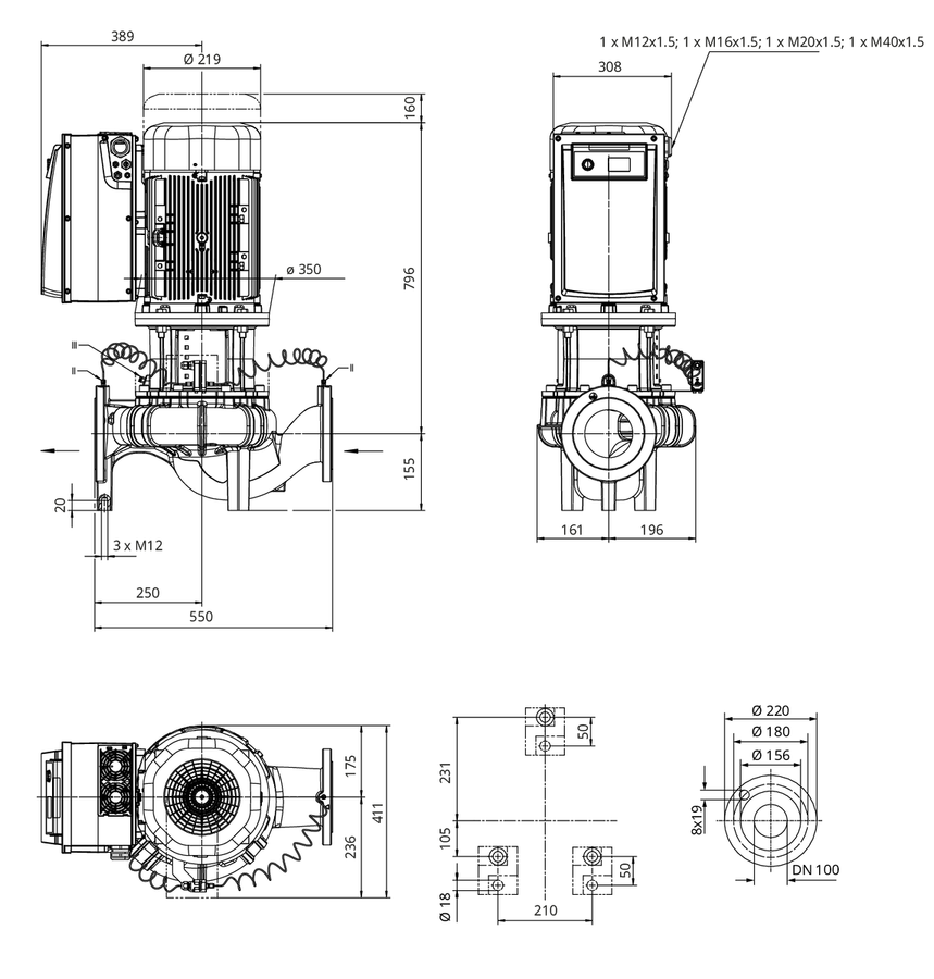 Artikelbild 4 des Artikels „Wilo Trockenläufer-Hocheffizienz-Einzelp Stratos GIGA 100/3-45/22-R1-S1,DN100 “