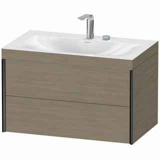 DU WTU XViu m.Viu,2Schk.,503x800x480mm 2HL, schw.m./Eiche schw,Ra. 35 ES Nussb