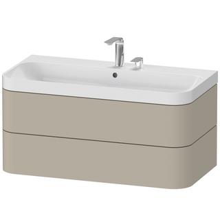 Duravit Möbelwaschtisch Happy D.2 Plus 97,5x49cm, 2 HL, Tau s-matt, 2 Schubk.