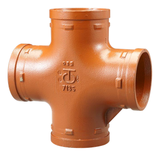 AIPS Kreuzstück VSH Shurjoint 7135 60,3mm, dukt. Guss, konzentrisch, orange