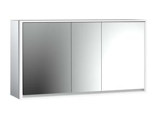 EMCO Aufputz-Lichtspiegelschrank Loft 1600x733mm, LED, 3-trg., alu/Spiegel
