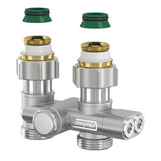 Flamco Einrohr-Umlenkstück US 1-P D/50 G 3/4 IGxG 1/2 AGxG 3/4 AG EK, Durchgang