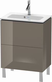 DU WTU Compact L-Cube 704x620x391mm 2 Ausz.,bst.,Flannel Grey hgl. ES Ahorn