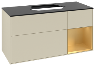 V&B WT-Unterschrank Wandbel. Finion 120cm, Pl b m, Reg re gol m, si Gr m Lac