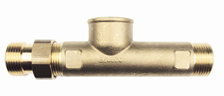 BEULCO Wasserzähler-T-Stück 60200 1"AGx3/4"AGx190mm, MS, Prüfpasst. f 3/4