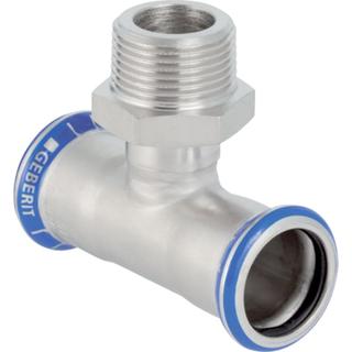 Geberit T-Stück Mapress d 15mmxR 1/2, labs-f, m AG, Edelstahl
