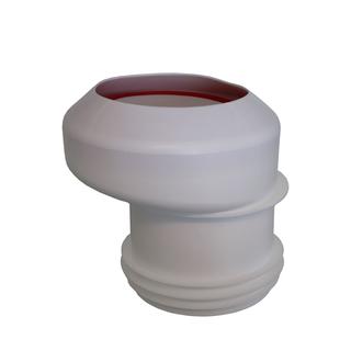 KÖRO WC-Anschlußstutzen exz. 4 cm 100 Weiß, 140 mm hoch, m. extra Dichtung