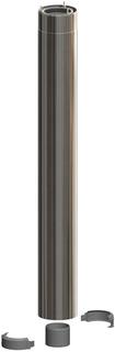 ATEC Kompensator. PolyClassic Iron/White DN 80/125, 940mm, PP, Edelstahl blank