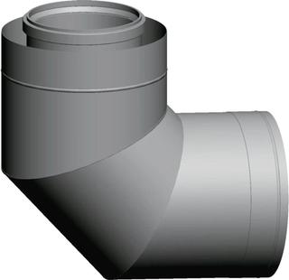 Wolf Bogen 90Gr, DN 200/300, konz., Edelstahl/PP