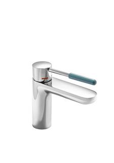HEWI Waschtisch-Einhebelmischer AQ 800 K vc, Gr. aquablau, rund, Ausladung 159mm