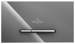 V&B WC-Betätigungsplatte ViConnect 300G 25,3x14,5x2cm, Glas, Glossy Grey