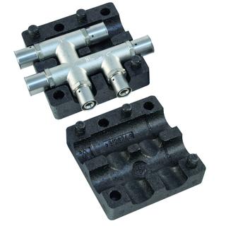 Multitubo Metall-Press-Kreuzungsstück 20x16x16mm, Messing, mit Box aus EPS