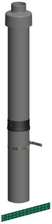 ATEC Dachdurchführung DN 110/160, schwarz 1100mm, konzentrisch