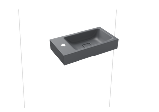 Kaldewei Wand-Waschtisch CONO 3073 55x30cm, o ÜL, 1 Hahnl., li, P-E, C gr70