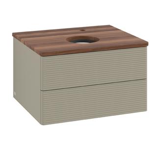 V&B WT-Unterschrank m F-Struktur Antao 60x36x50cm, HL, WBP w. wal, st. Gr m Lac