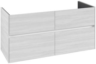V&B Waschtischunterschrank Collaro 126,1x61x48cm, WT mittig, white wood