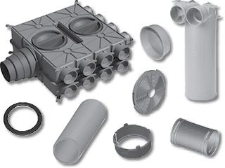 Wolf Zubehör-Paket Rohbau CWL F-300 DN160, Schl 63/52, 150 m, gl, antist/bak