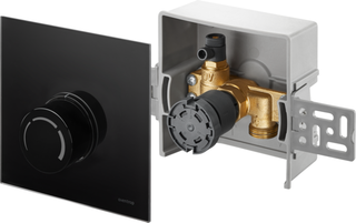 Oventrop RL-Temp.Regelung Unibox RTL ESG schwarz, mit Ventil und Thermostat