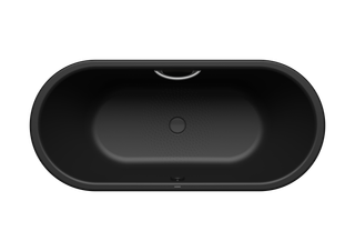 Kaldewei Badewanne CENTRO DUO oval 127 170x75cm, Loch, P-E, rutschhem., schwarz