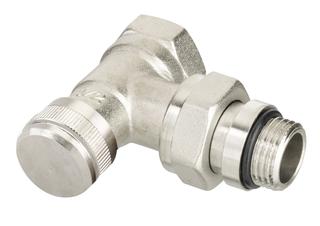 Danfoss Rücklaufverschraubung RLV 15, R 1/2xR 1/2, Eck, m vn, selbstd. Ni.