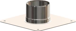 ATEC Platte PolyClassic +Iron/White DN 60/100, PP, Edelstahl blank
