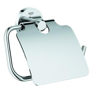 GROHE WC-Papierhalter Essentials mit Deckel, verdeckte Befestigung, chrom